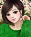 Девушка в зеленом свитере
