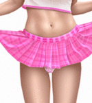 Эротическая розовая юбочка
