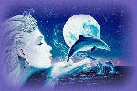 Девушка и дельфины