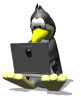  Пингвинчик за <b>ноутбуком</b> 