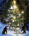 Пингвины под елкой
