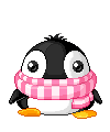 Милый пингвин в шарфике
