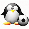 Пингвин с футбольным мячиком