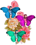 Цветы с бабочками