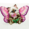 Котенок с крыльями розовой бабочки
