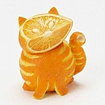 Котенок сделан из апельсина