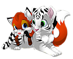 Котенок-тигренок и его подруга