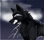 Волк в отблесках молний