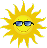  <b>Солнце</b> в очках улыбается 