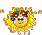 Солнышко с цветами в волосах