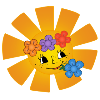 Открытки. Солнце с цветочками. 3 мая День Солнца!