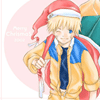  <b>Наруто</b> в новогодней шапке с мешком подарков 