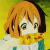 Хирасава юи-тян из аниме k-on грызёт кукурузу