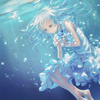 Мэнма из аниме 'невиданный цветок' под водой