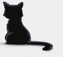 Кошка черная <b>водит</b> хвостиком 