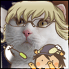  <b>Прикольный</b> кот в подрисованном блондинистом парике и очка... 