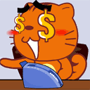  Кот <b>считает</b> денежки 