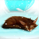 Кот лежит на снегу