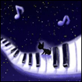 Котенок на клавишах