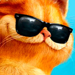 Кот гарфилд в солнцезащитных очках