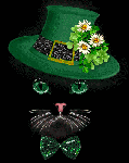 Черный кот в зеленой шляпе