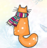 Коти в шарфе