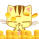 Кот швыряется монетками