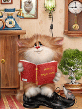 Котик интересуется литературой.А.Долотов