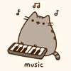 Кот играет на синтезаторе (music)
