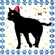 Картина с черным котиком