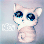 Котенок с большими грустными глазами (meow)