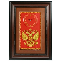 Герб России  с часами