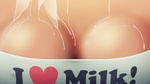  Женская грудь в футболке с надписью 'i <b>love</b> milk'... 