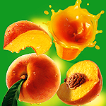  Персики и персиковый сок в <b>стакане</b> 