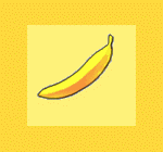 Испуганный банан