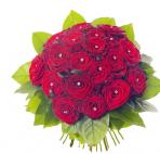 Букет прекрасных красных роз (24)
