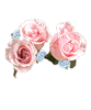  <b>Три</b> розовых розы 
