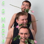  Трое парней с розами в <b>зубах</b> (с 8 марта) 