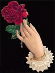  <b>Красная</b> роза в руке 