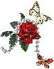 Роза с бабочкой. Оформление