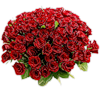 Большой букет красных роз