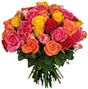 Букет роз разноцветных