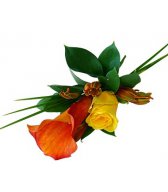 Розы оранжевая и желтая для украшения