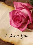 Я люблю  тебя! Роза лежит на листе