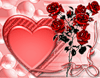 Два сердечка и розы как символ любви
