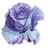 Голубая роза с блесками