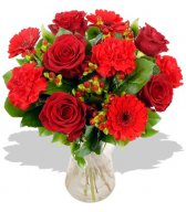 Букет прекрасных красных роз (20)