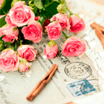 Букет роз и письма