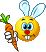 Смайлик-кролик с морковкой