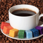  Чашка кофе с разноцветным <b>сахаром</b> 